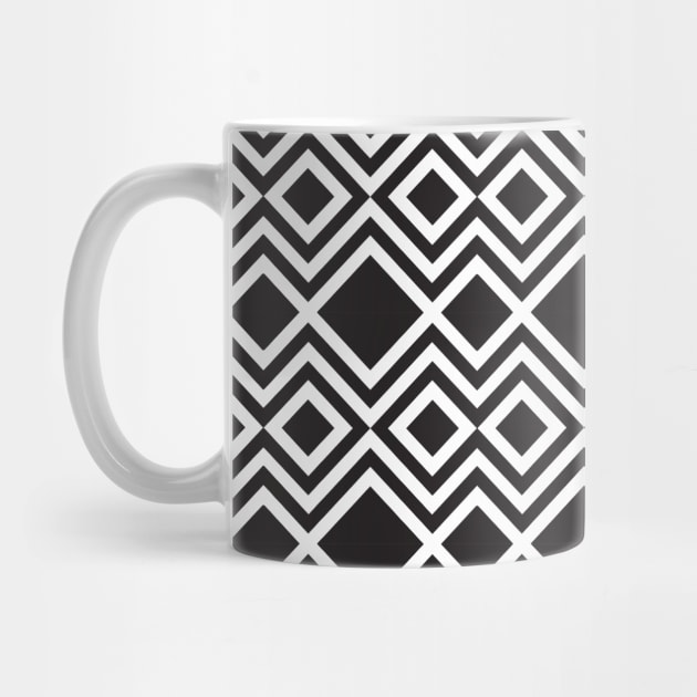 Black and white pattern abstract geometric by carolsalazar